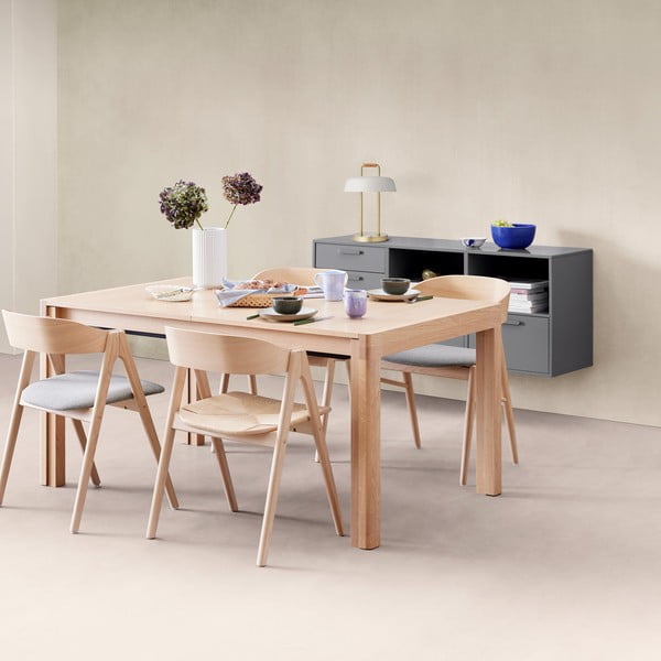 Tavolo da pranzo pieghevole con piano in rovere decorato 96x160 cm Join by Hammel - Hammel Furniture-image-1