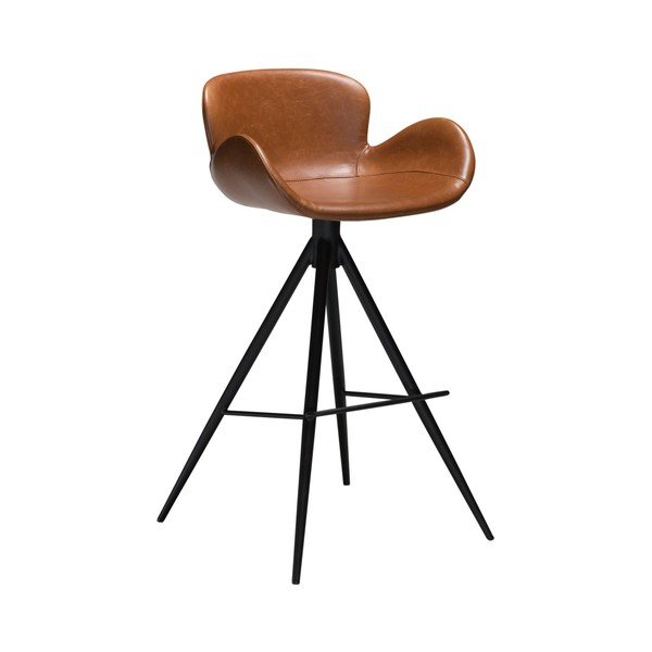 Sedia da bar in similpelle marrone cognac DAN-FORM Danimarca , altezza 97 cm Gaia - DAN-FORM Denmark