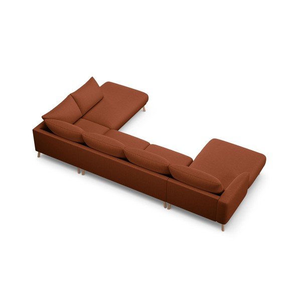Divano angolare color terracotta (a U) Naomi – Micadoni -image-3
