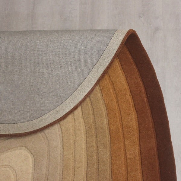 Tappeto in lana color mattone 200x290 cm Puddle Ombre Wool - Flair Rugs-image-4