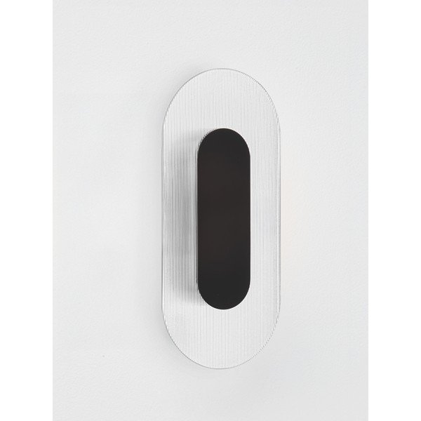 Lampada da parete LED nera opaca in metallo Vetrio – Nova Luce-image-4