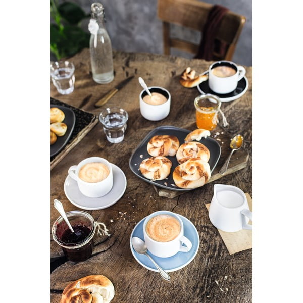 Tazza in porcellana bianca e grigia con piattino Maxwell & Williams Tint, 240 ml - Maxwell & Williams-image-1