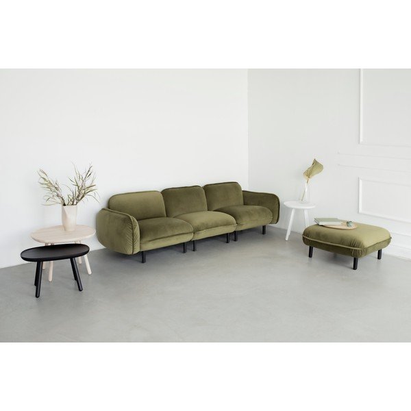Divano in velluto verde 264 cm Bean - EMKO-image-4