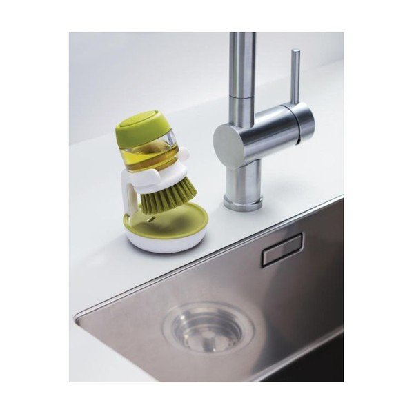 Spazzola di palma verde con dispenser e supporto - Joseph Joseph-image-1