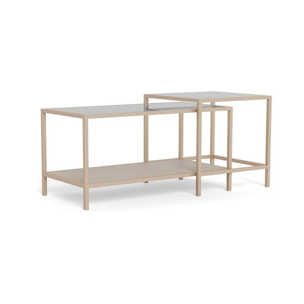 Set di tavolini da salotto grigi in acciaio 2 pz 50x90 cm Seaford – Actona