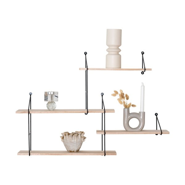 Scaffale in legno massiccio nero pavlovnia Harlem Hyde - House Nordic-image-2