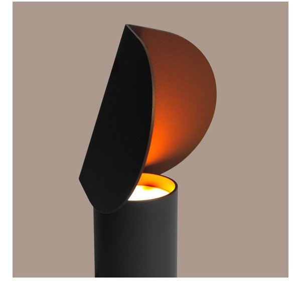 Lampada da tavolo LED nera in alluminio (altezza totale 15 cm) BISCUIT – Thoro-image-2