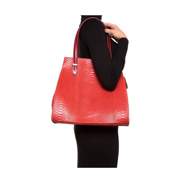 Kožená kabelka Luisa Vannini 8028, červená-image-2