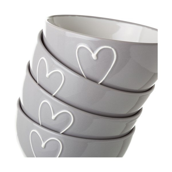 Šedá keramická miska Unimasa Heart, 580 ml-image-2
