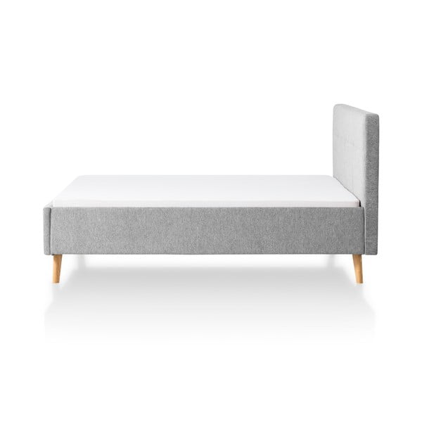 Letto matrimoniale imbottito grigio chiaro rete non inclusa 180x200 cm Smart – Meise Möbel-image-2