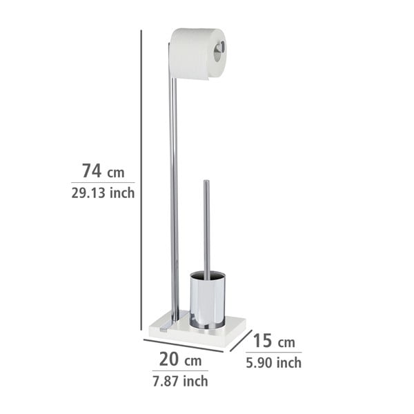 Scopino con supporto per carta igienica Noble - Wenko-image-1