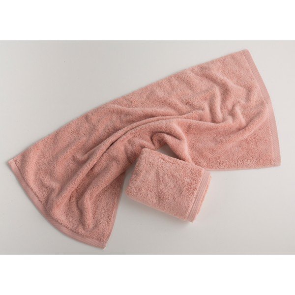 Telo da bagno in cotone rosa, 70 x 140 cm Lisa Coral - El Delfin