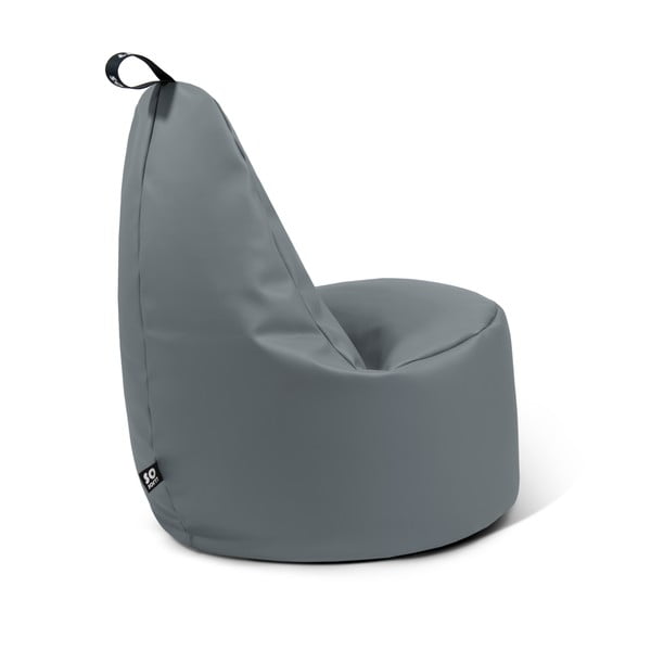 Puof a sacco arancione con rivestimento in finta pelle Lull XL – So Soft?-image-3