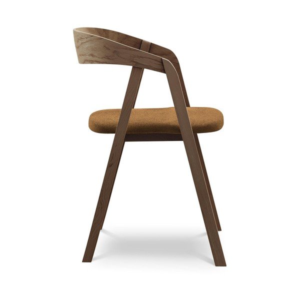 Sedia da pranzo color terracotta in legno massiccio Erika – Makamii-image-2