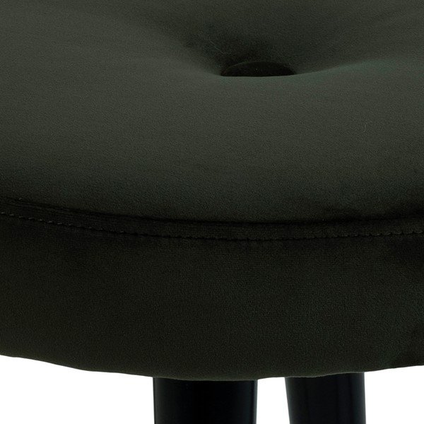 Sgabello in velluto nero Frisco - Actona-image-4