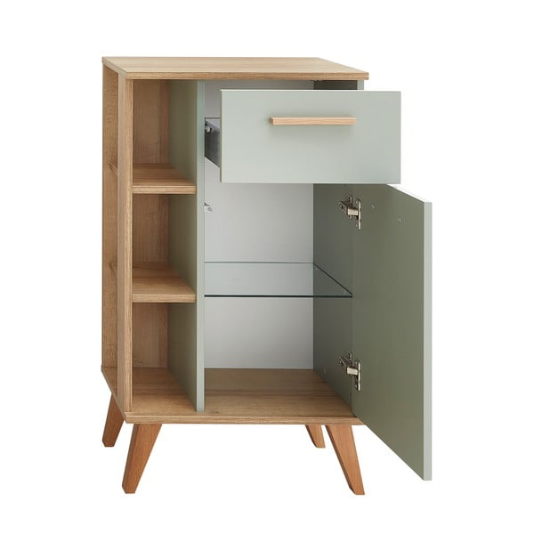 Mobile bagno basso verde in rovere 51x90 cm Set 963 - Pelipal-image-3