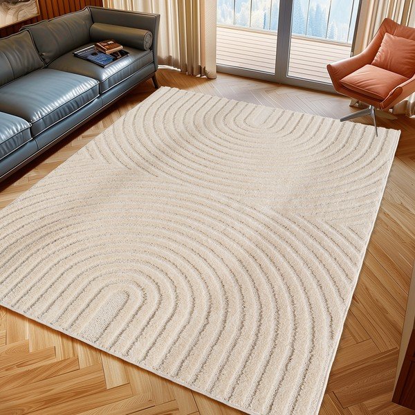 Tappeto color crema in misto iuta 80x150 cm Art 1122 – Ayyildiz Carpets-image-1