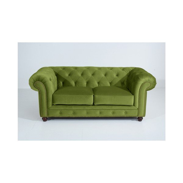 Divano verde Orleans Velvet, 196 cm - Max Winzer