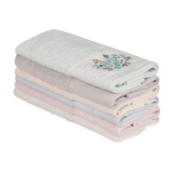 Set di 6 asciugamani in cotone Nakis Lusmo, 30 x 50 cm - Foutastic