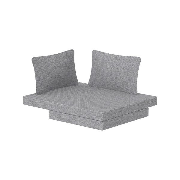 Materasso grigio con 2 cuscini per divano letto per bambini Sleep - Flexa