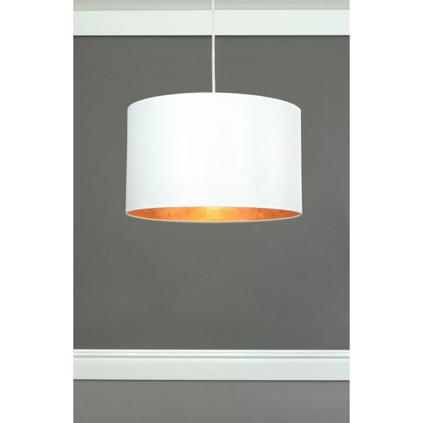 Lampada da soffitto bianca con interno color rame , ⌀ 40 cm Mika - Sotto Luce-image-1
