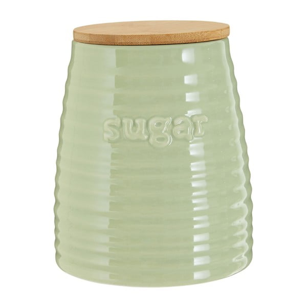 Barattolo per zucchero verde chiaro con coperchio in bambù , 950 ml Winnie - Premier Housewares