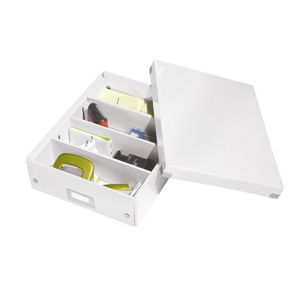 Scatola di cartone bianca con coperchio Click&Store - Leitz