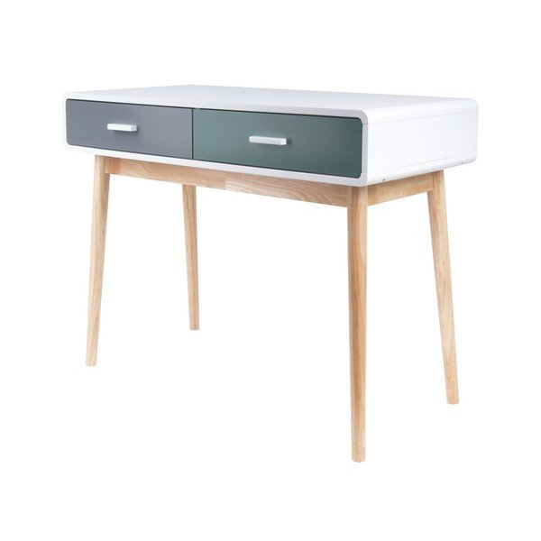 Zeleno-šedý konzolový stolek se 2 zásuvkami Leitmotiv Neat-image-1