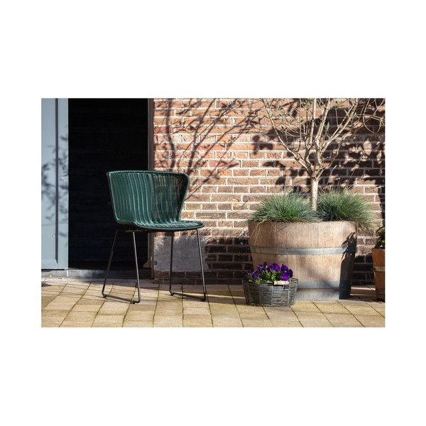 Sedie da esterno in set nere in rattan artificiale 2 pz Wings – WOOOD-image-1