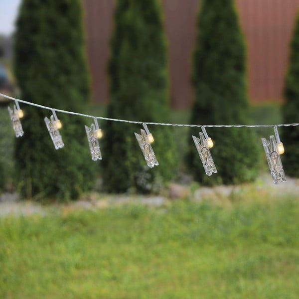 Catena luminosa a LED trasparente a forma di spillo, 20 luci, lunghezza 3,35 m - DecoKing-image-3