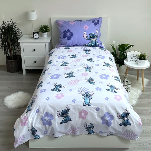 Biancheria da letto per bambini in cotone per letto singolo 140x200 cm Lilo and Stitch - Jerry Fabrics-image-2