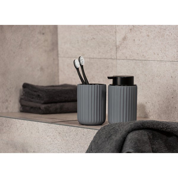 Distributore di sapone in ceramica grigia Belluno - Wenko-image-2