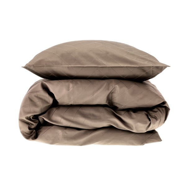 Set copripiumino e federa grigio tortora in tessuto damascato per letto singolo/per letto esteso 140x220 cm Tiles – Södahl-image-4