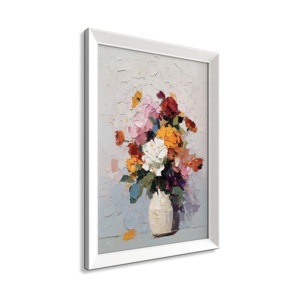 Dipinto stampato con cornice inclusa 56x75 cm White Vase – Styler-image-4