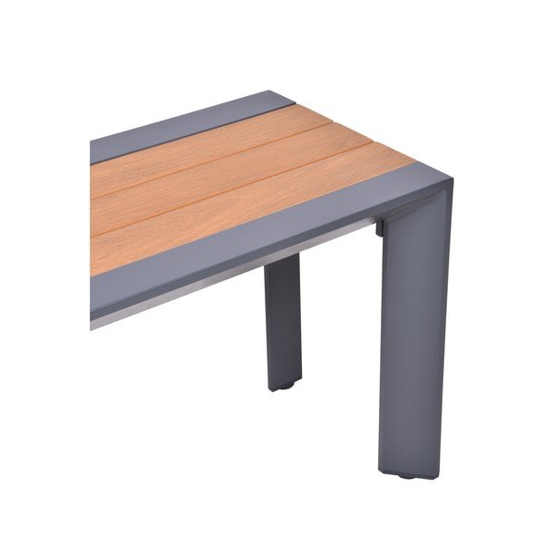 Panca da giardino in metallo grigio-marrone scuro Silea - Garden Pleasure-image-1