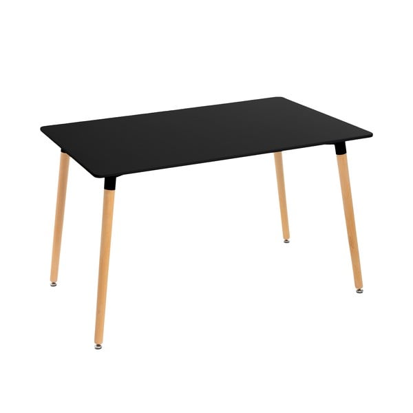 Tavolo da pranzo nero con piano nero 80x120 cm - Casa Selección