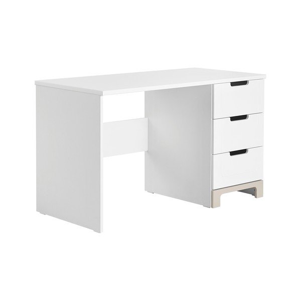 Bílo-šedý psací stůl Pinio Mini, délka 120 cm