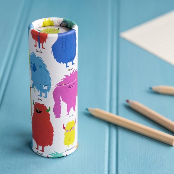 Set di 12 mini pastelli Mostri del Mondo - Rex London-image-1