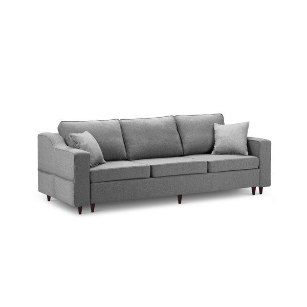 Divano letto a tre posti grigio scuro con contenitore Narcisse - Mazzini Sofas