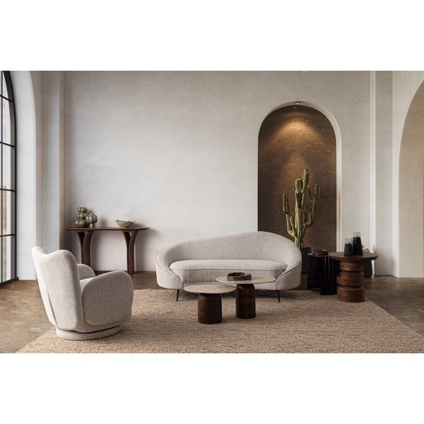 Poltrona grigio chiaro girevole Harper – Bizzotto-image-1