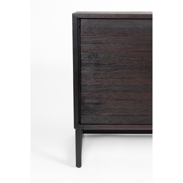 Cassettiera bassa marrone in teak 140x55 cm Webster - White Label-image-4