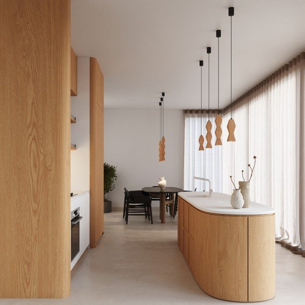 Lampadario di colore naturale in faggio massiccio ø 8 cm Cubo – Sollux-image-4