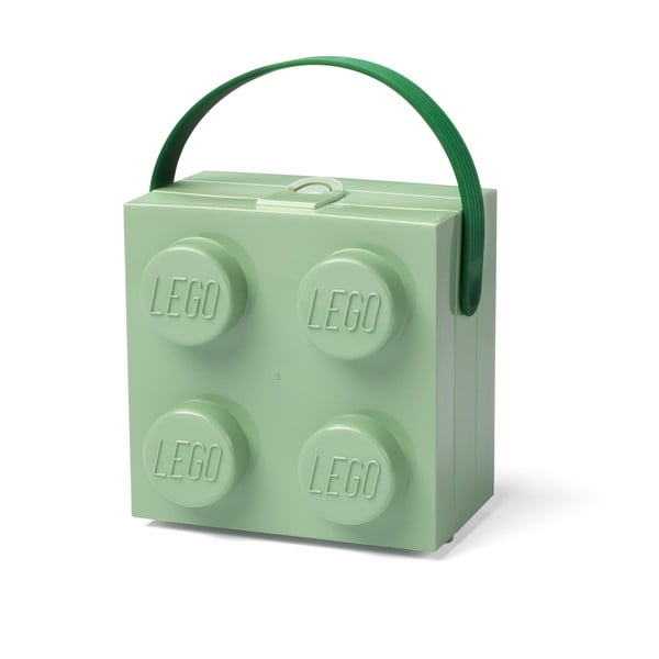 Contenitore verde chiaro con maniglia - LEGO®
