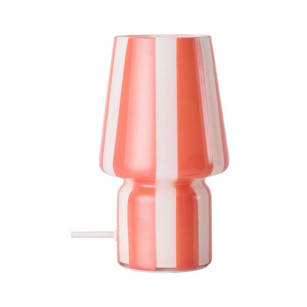 Lampada da tavolo rossa/bianca in vetro (altezza totale 21,5 cm) Carlo – Ellos Home