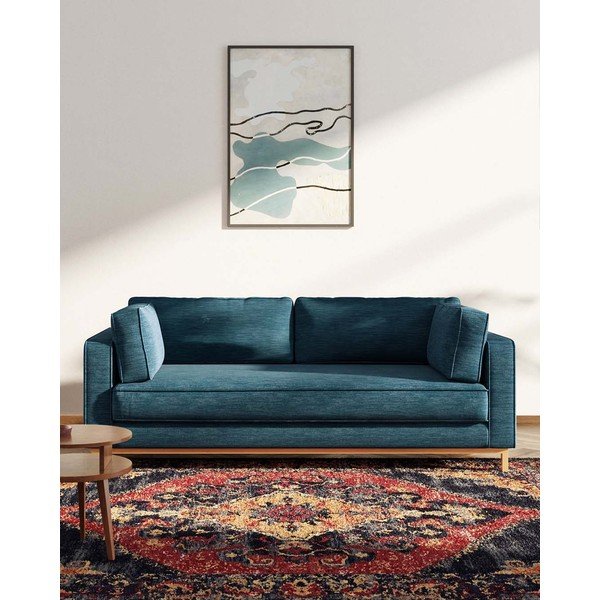 Divano blu scuro 222 cm Celerio - Ame Yens-image-3