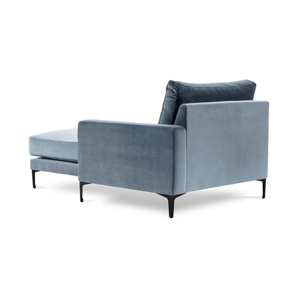 Lettino in velluto azzurro, angolo destro Harmony - Kooko Home-image-3