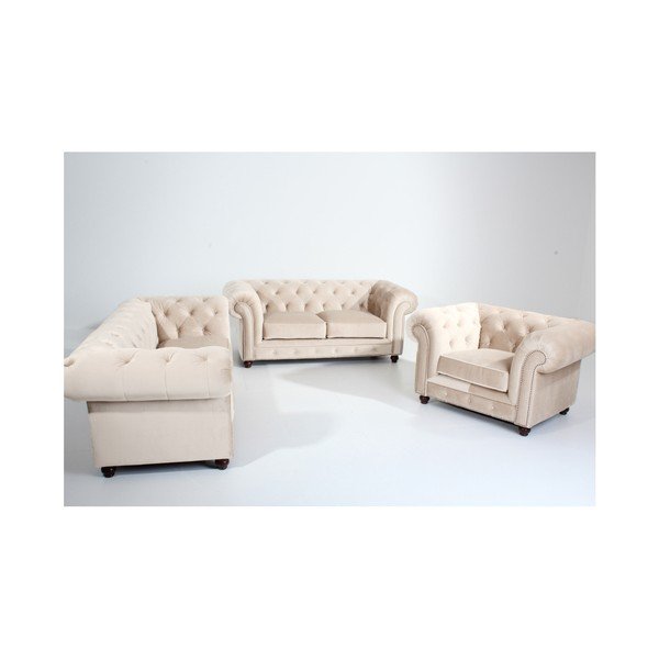 Poltrona crema Orleans Velvet - Max Winzer-image-1