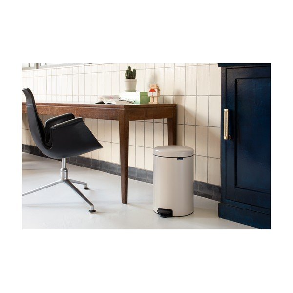 Cestino per la spazzatura beige in acciaio con pedale 20 l NewIcon – Brabantia-image-1