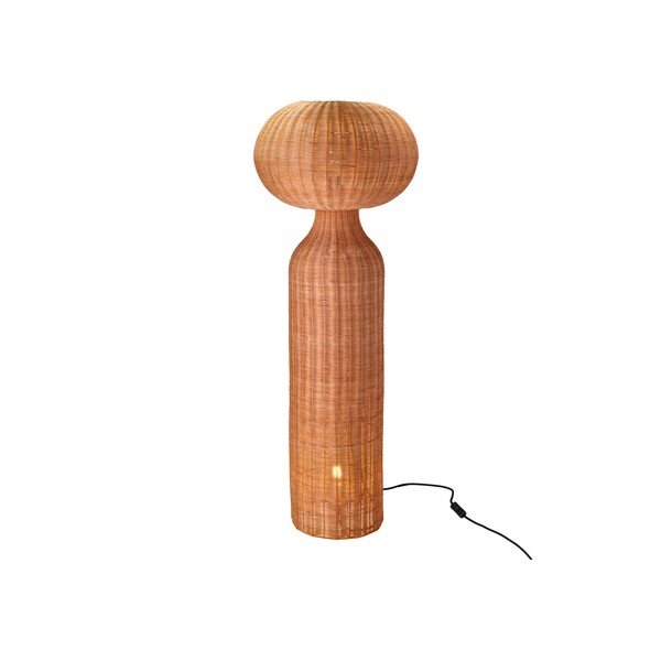Lampada da terra in colore naturale con paralume in rattan (altezza 130 cm) Vinka - Villa Collection-image-4
