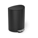Cestino in metallo nero opaco con pedale 6 L - simplehuman